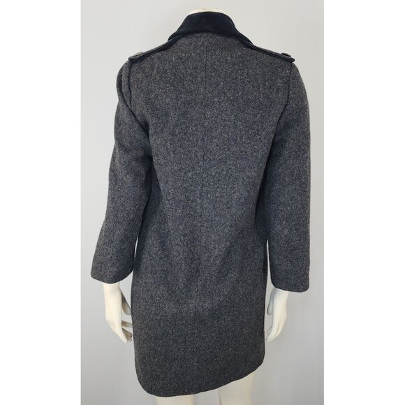 Vintage Girls Braetan Kids Gray Wool Velvet Coat Jacket Size 10 USA Union Made - Picture 5 of 13